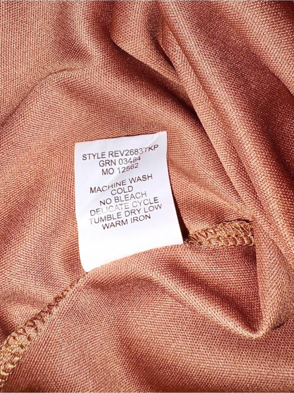 Brown Satin Cami Top Size PL V-Neck Spaghetti Strap Silky - Picture 4 of 6